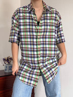 Ralph Lauren Shirt Blaire Fit Plaid Multicolor 100% Cotton