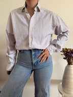 Polo Ralph Lauren Shirt Plaid White 100% Cotton