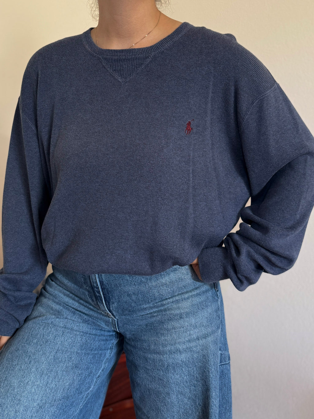 Polo Ralph Lauren Round Neck Knit Sweater 100% Cotton