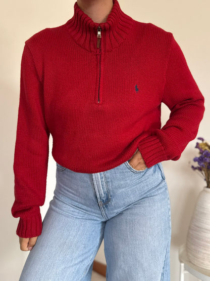 Ralph Lauren 1/4 Zip Knit Sweater