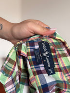 Ralph Lauren Shirt Blaire Fit Plaid Multicolor 100% Cotton