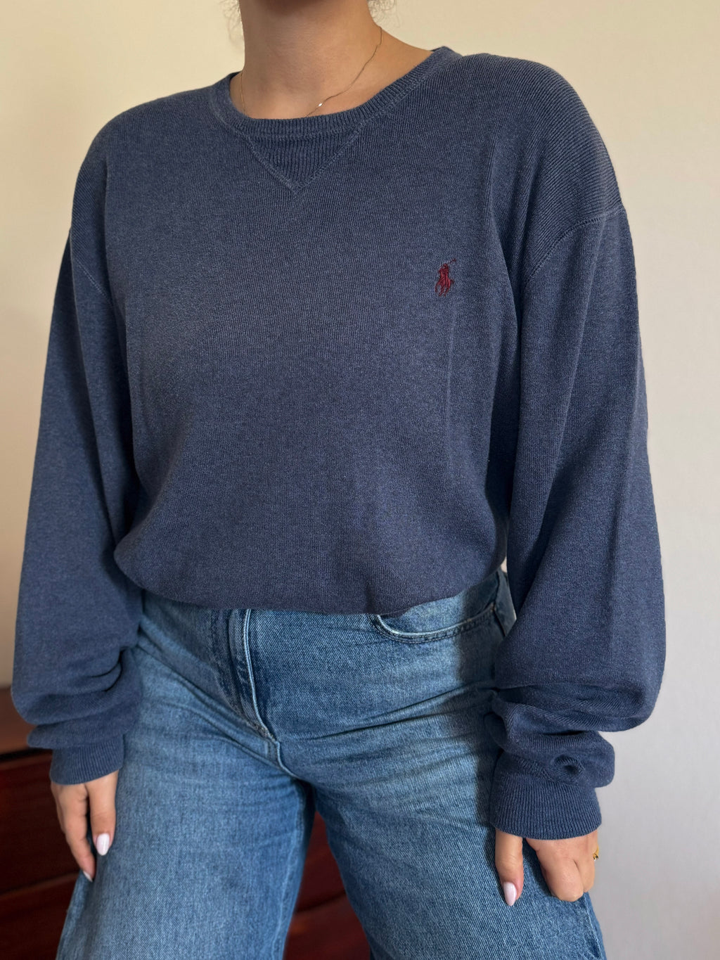 Polo Ralph Lauren Round Neck Knit Sweater 100% Cotton