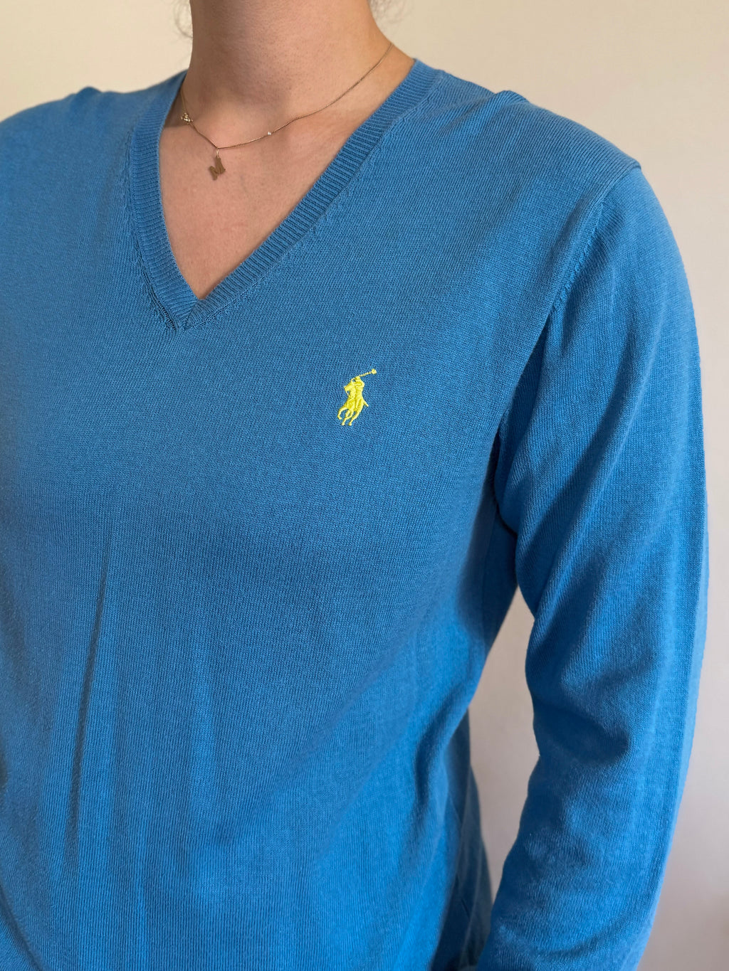 Polo Ralph Lauren V-Neck Knit Sweater 100% Cotton