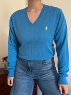 Polo Ralph Lauren V-Neck Knit Sweater 100% Cotton