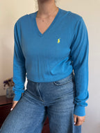 Polo Ralph Lauren V-Neck Knit Sweater 100% Cotton