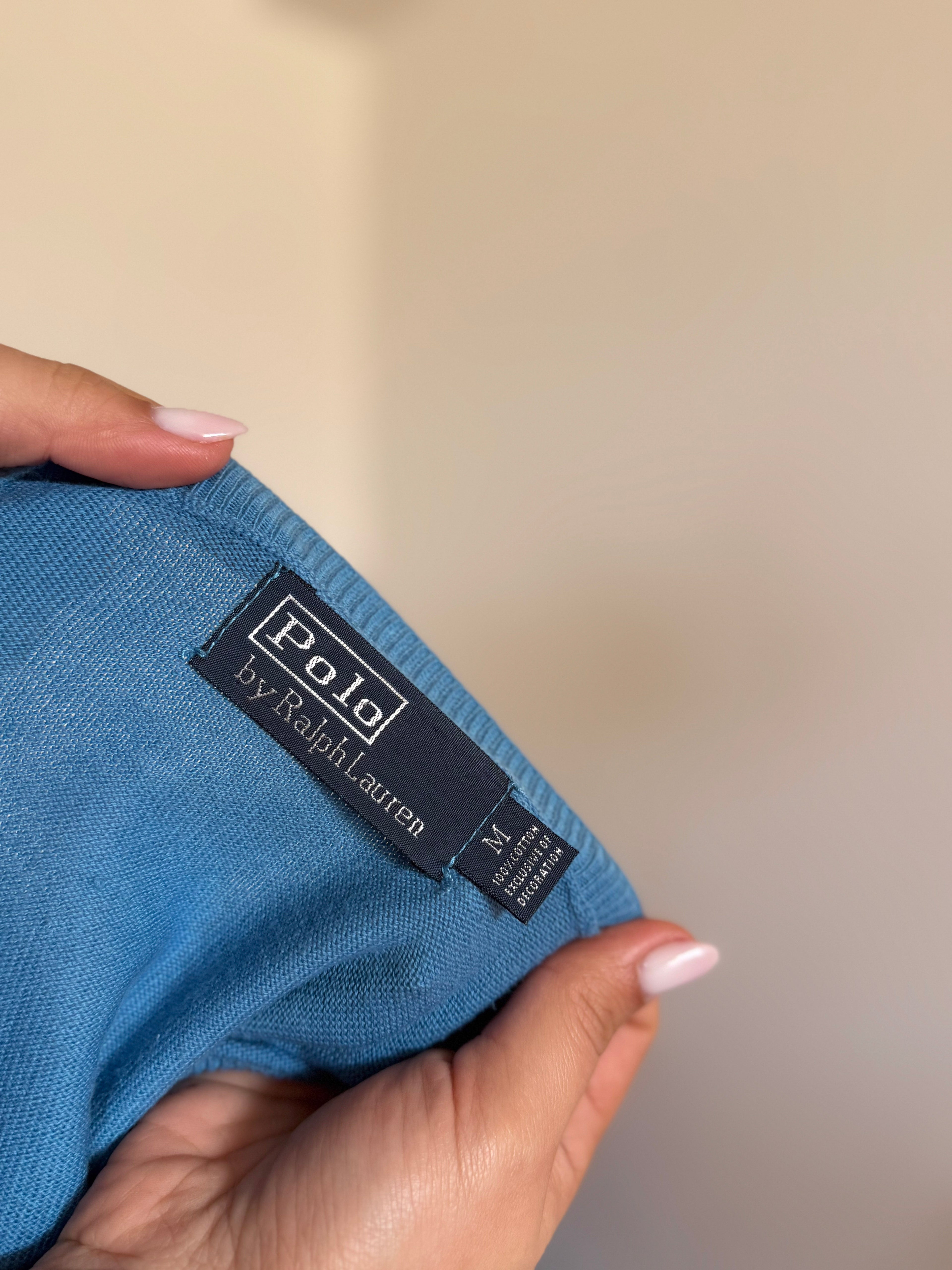 Polo Ralph Lauren V-Neck Knit Sweater 100% Cotton