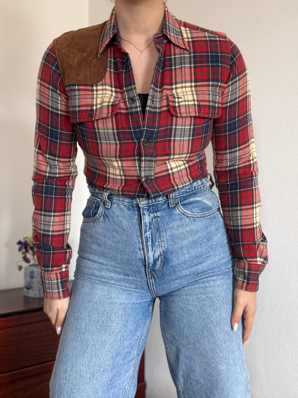 Ralph Lauren Shirt Slim Fit Plaid Multicolor 100% Cotton