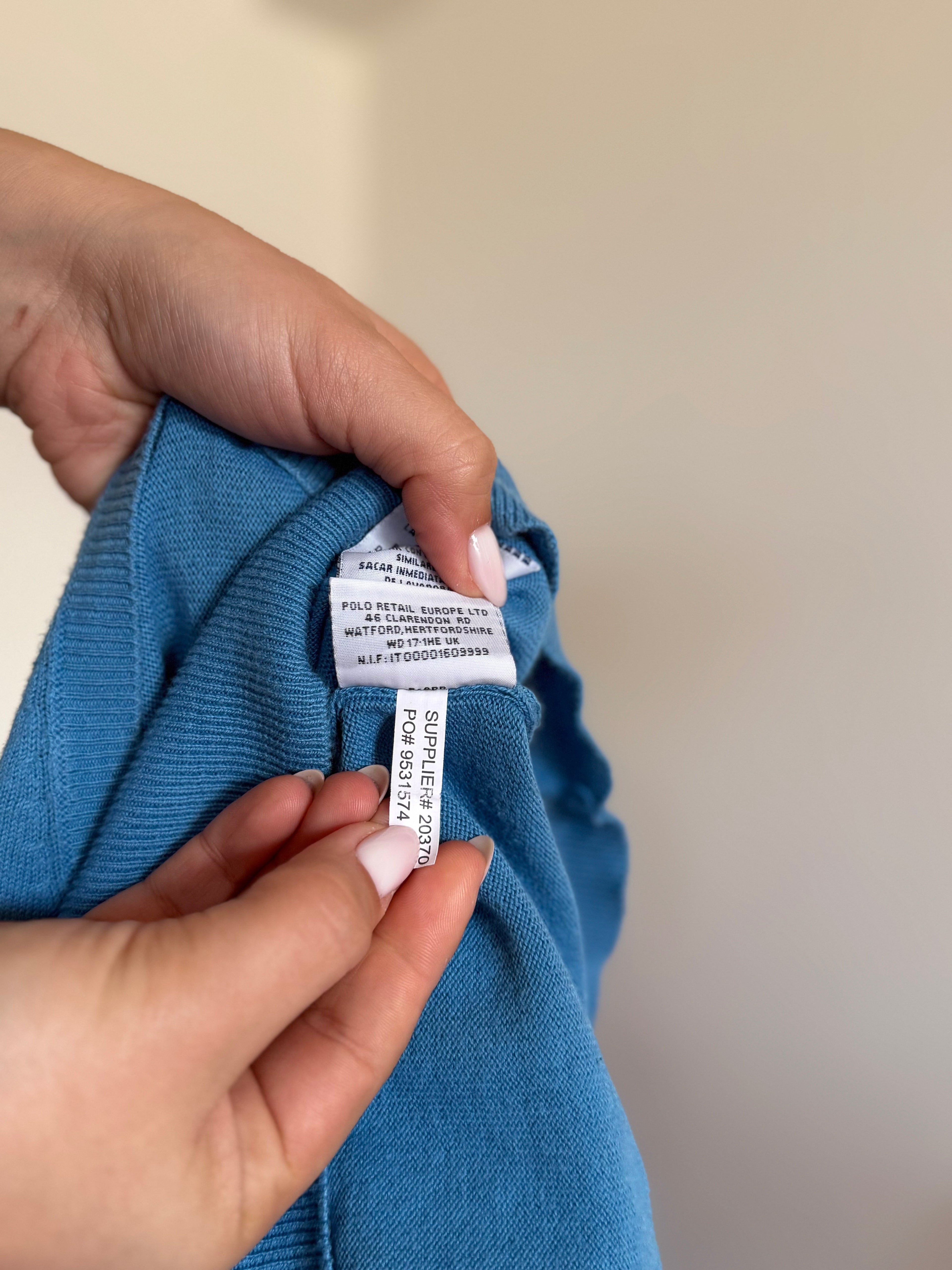 Polo Ralph Lauren V-Neck Knit Sweater 100% Cotton