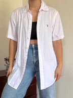 Polo Ralph Lauren Shirt Custom Fit Plain Light Pink Multicolor 100% Cotton