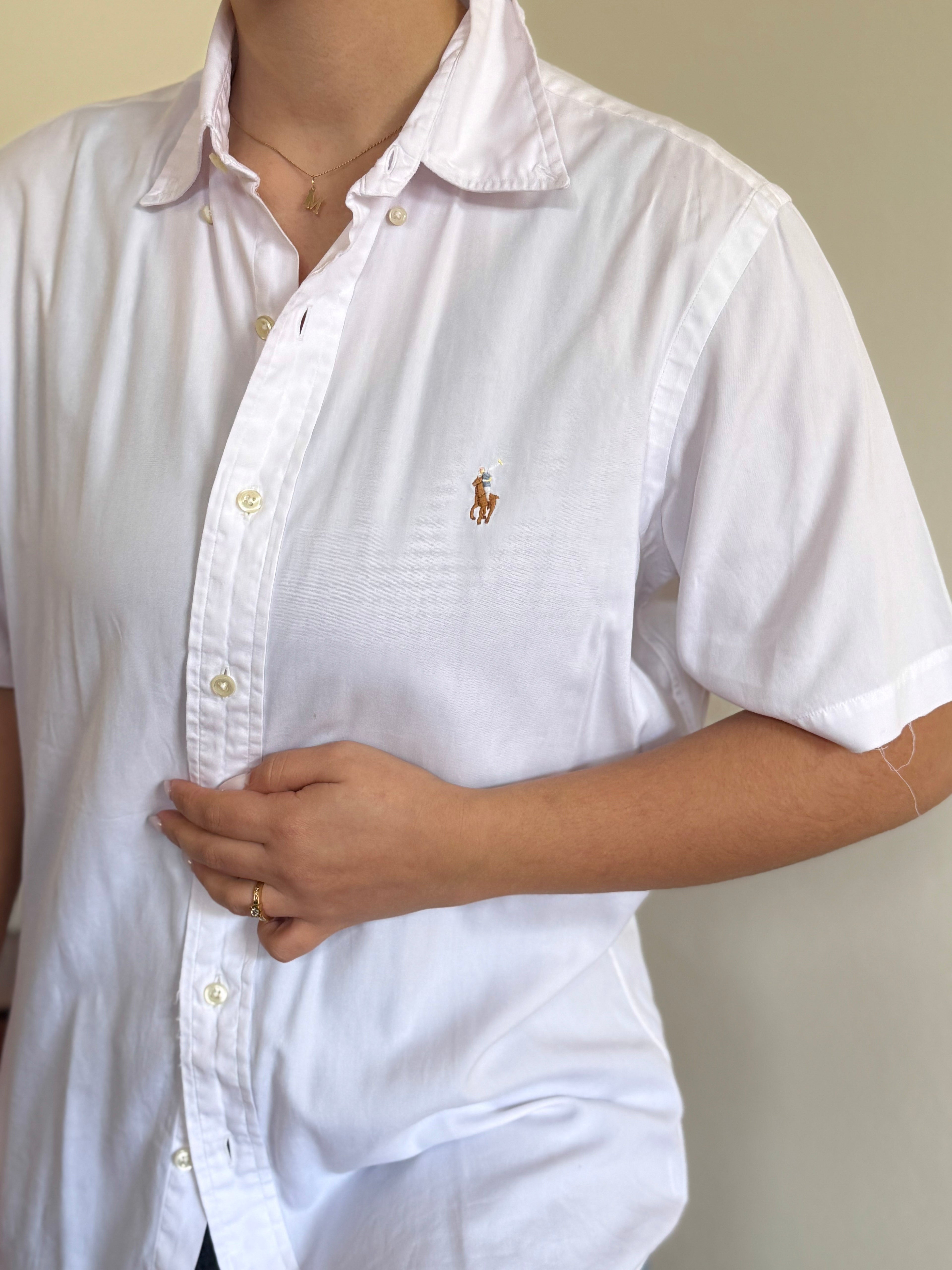 Polo Ralph Lauren Shirt Custom Fit Plain Light Pink Multicolor 100% Cotton