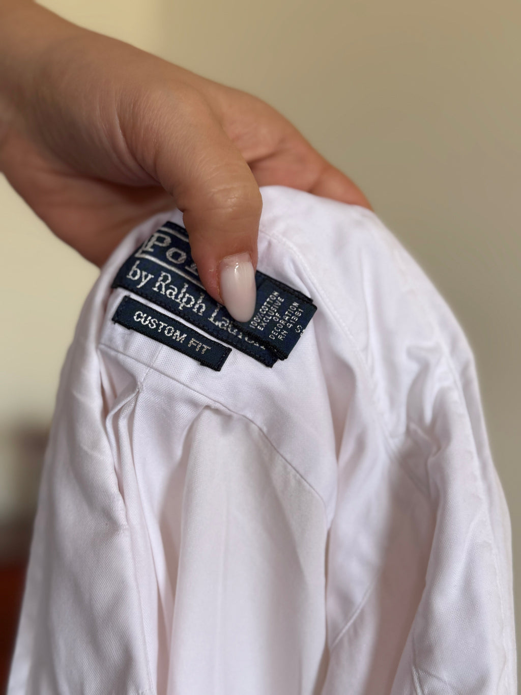 Polo Ralph Lauren Shirt Custom Fit Plain Light Pink Multicolor 100% Cotton