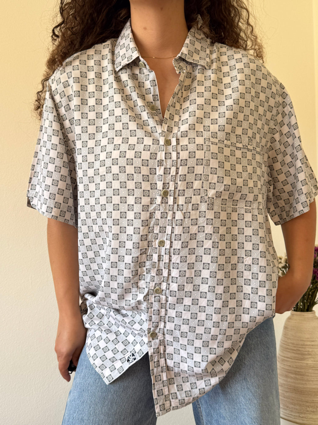 Camisa Vintage 100% Seda