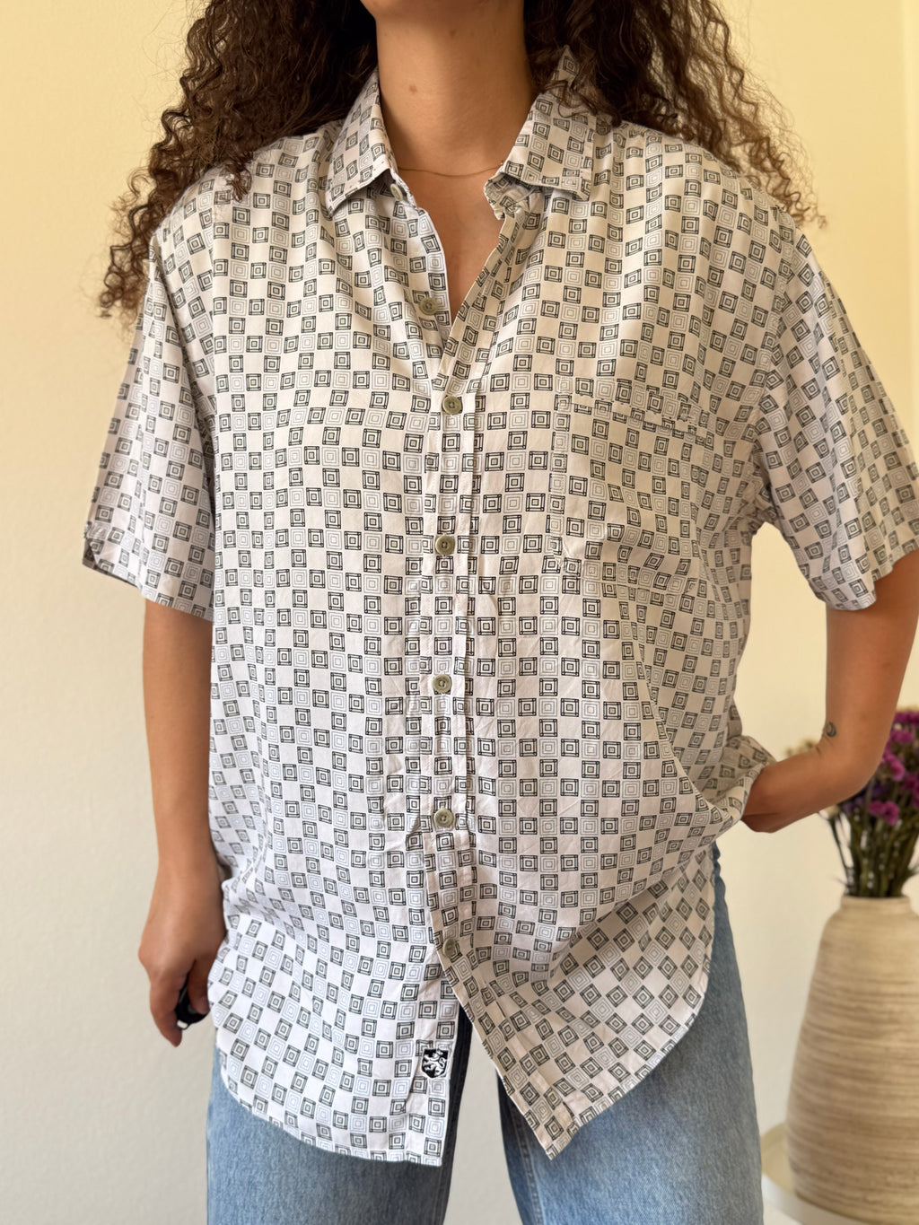 Camisa Vintage 100% Seda