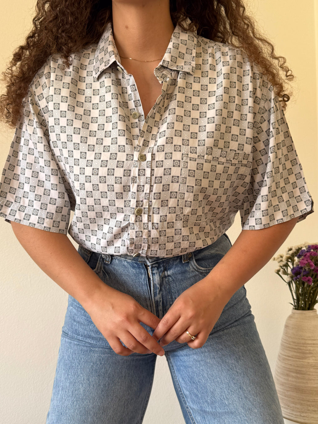 Camisa Vintage 100% Seda