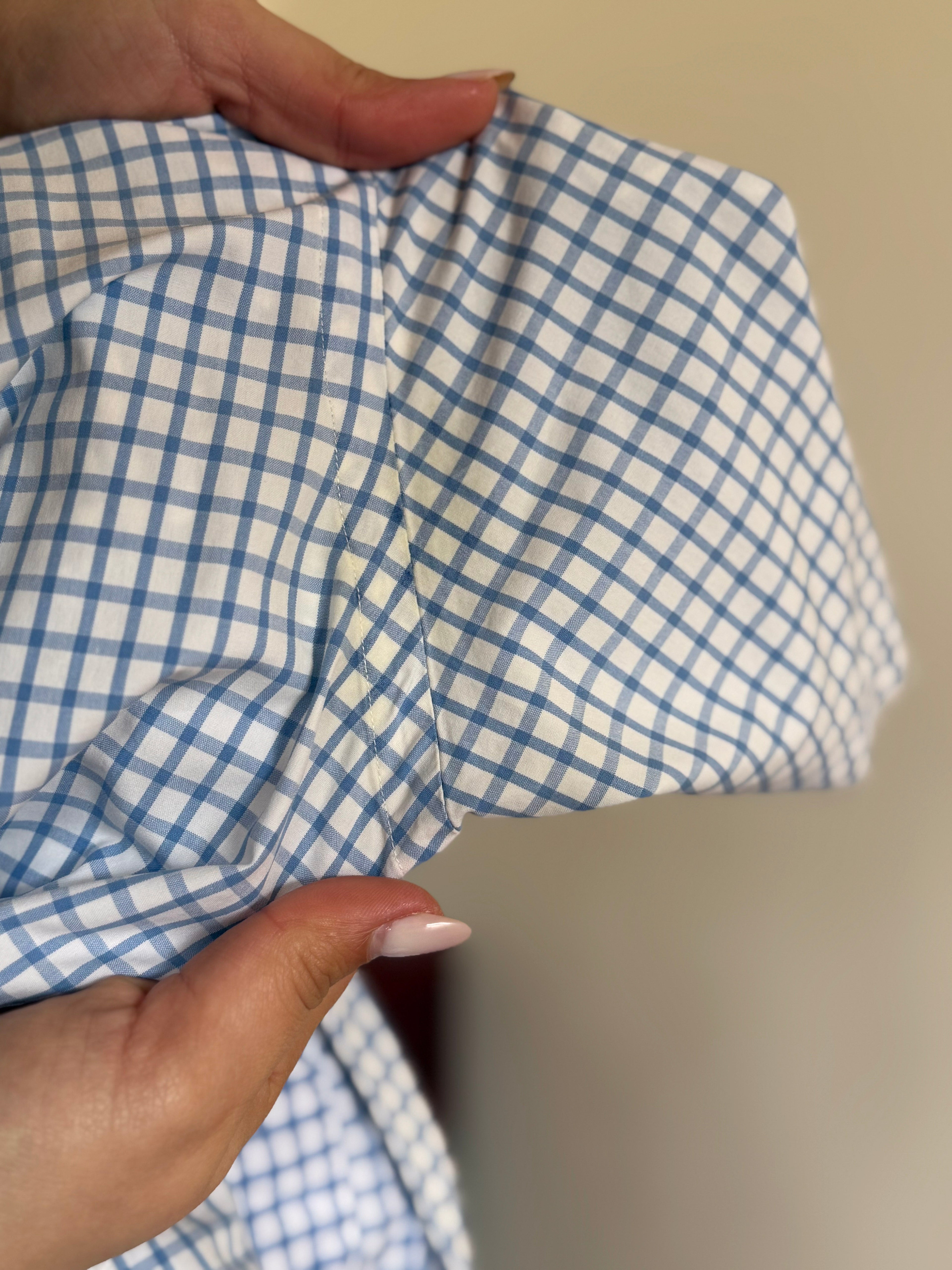 Polo Ralph Lauren Shirt Custom Fit Plaid Blue 100% Cotton