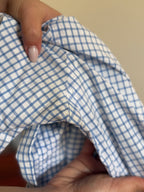 Polo Ralph Lauren Shirt Custom Fit Plaid Blue 100% Cotton