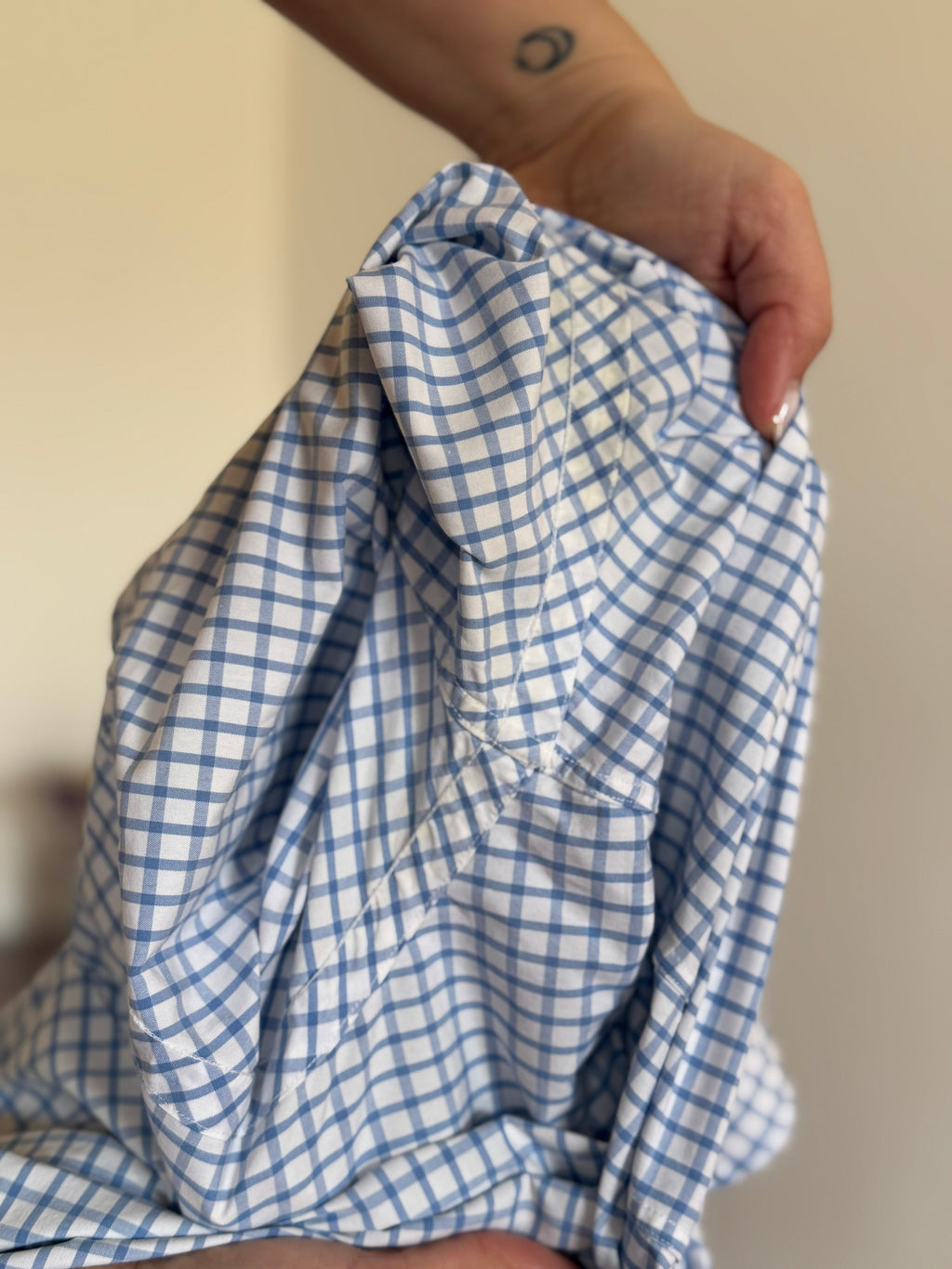 Polo Ralph Lauren Shirt Custom Fit Plaid Blue 100% Cotton