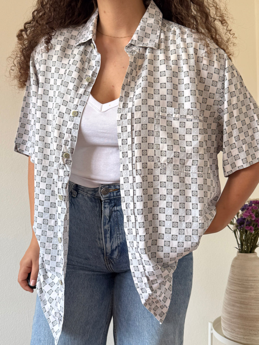 Camisa Vintage 100% Seda