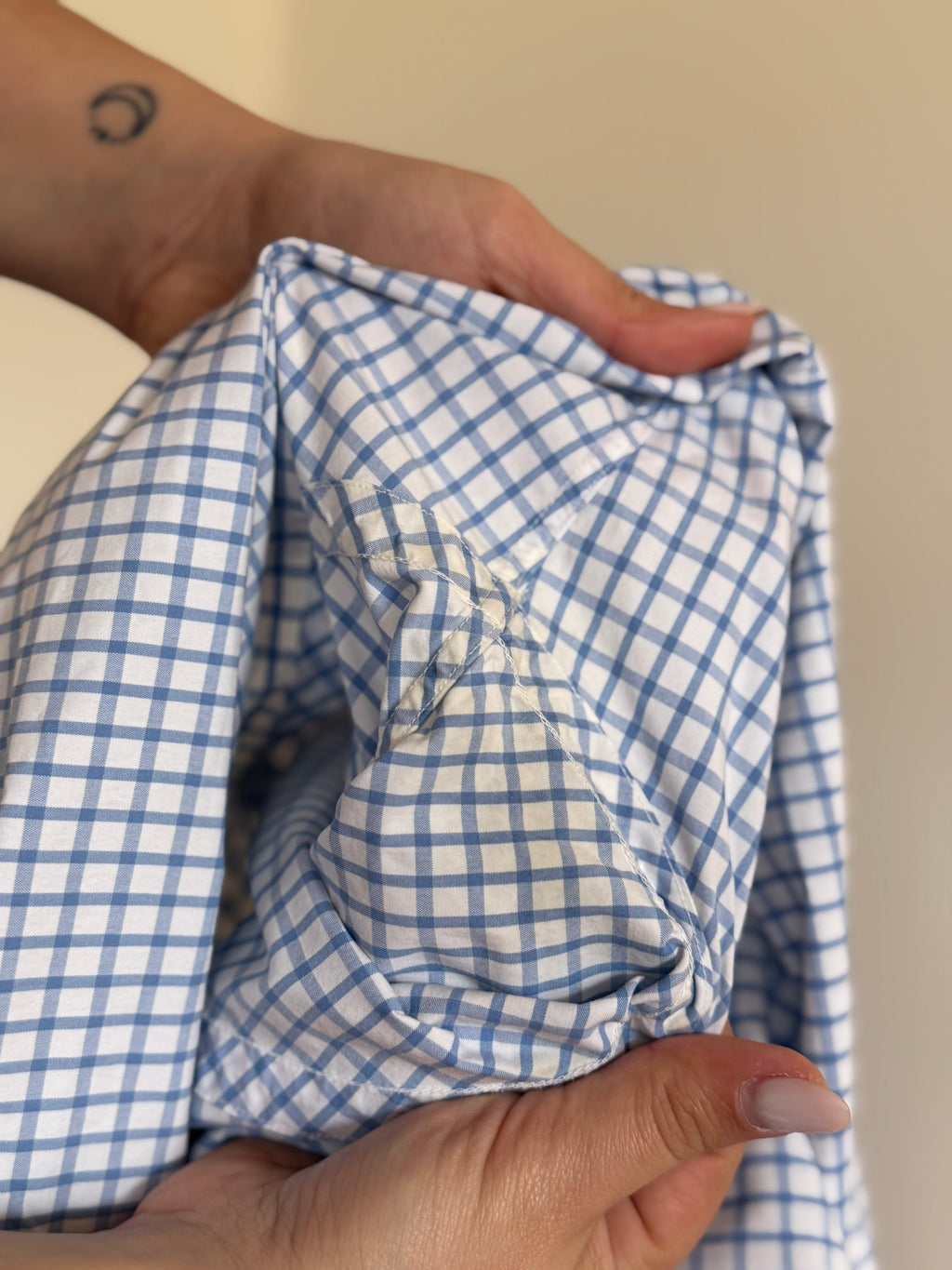 Polo Ralph Lauren Shirt Custom Fit Plaid Blue 100% Cotton