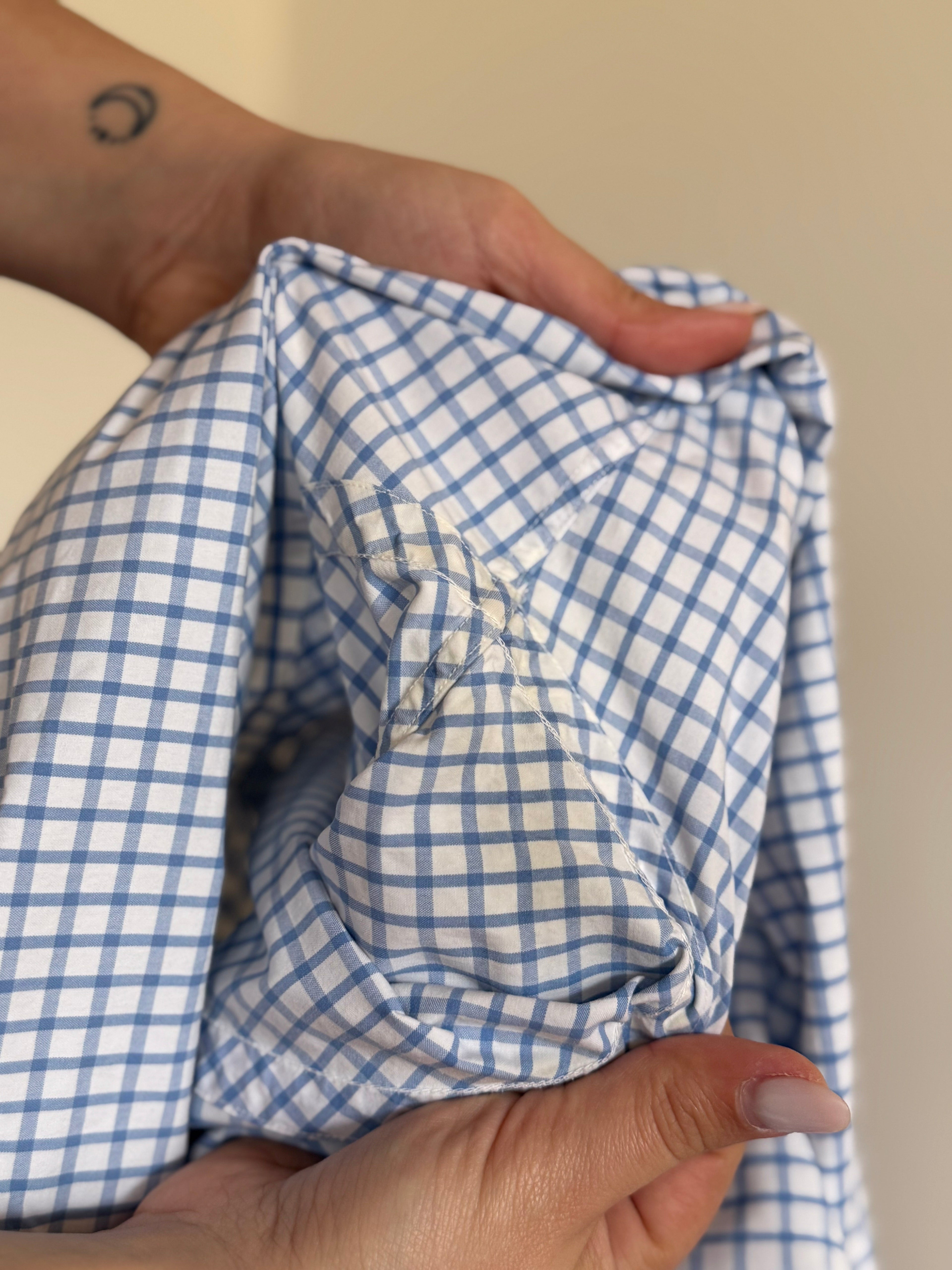 Polo Ralph Lauren Shirt Custom Fit Plaid Blue 100% Cotton