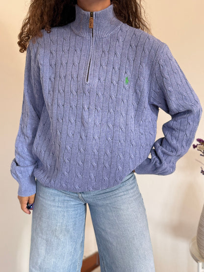 Camisola 1/4 zip neck cable knit Ralph Lauren