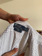 Polo Ralph Lauren Shirt Plaid White 100% Cotton