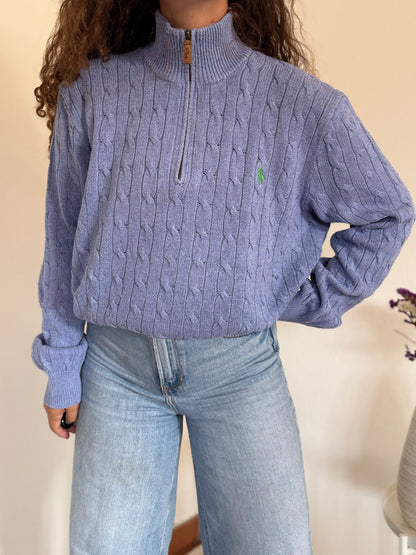Camisola 1/4 zip neck cable knit Ralph Lauren