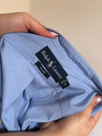 Ralph Lauren Shirt Blake Fit Plain Blue 100% Cotton