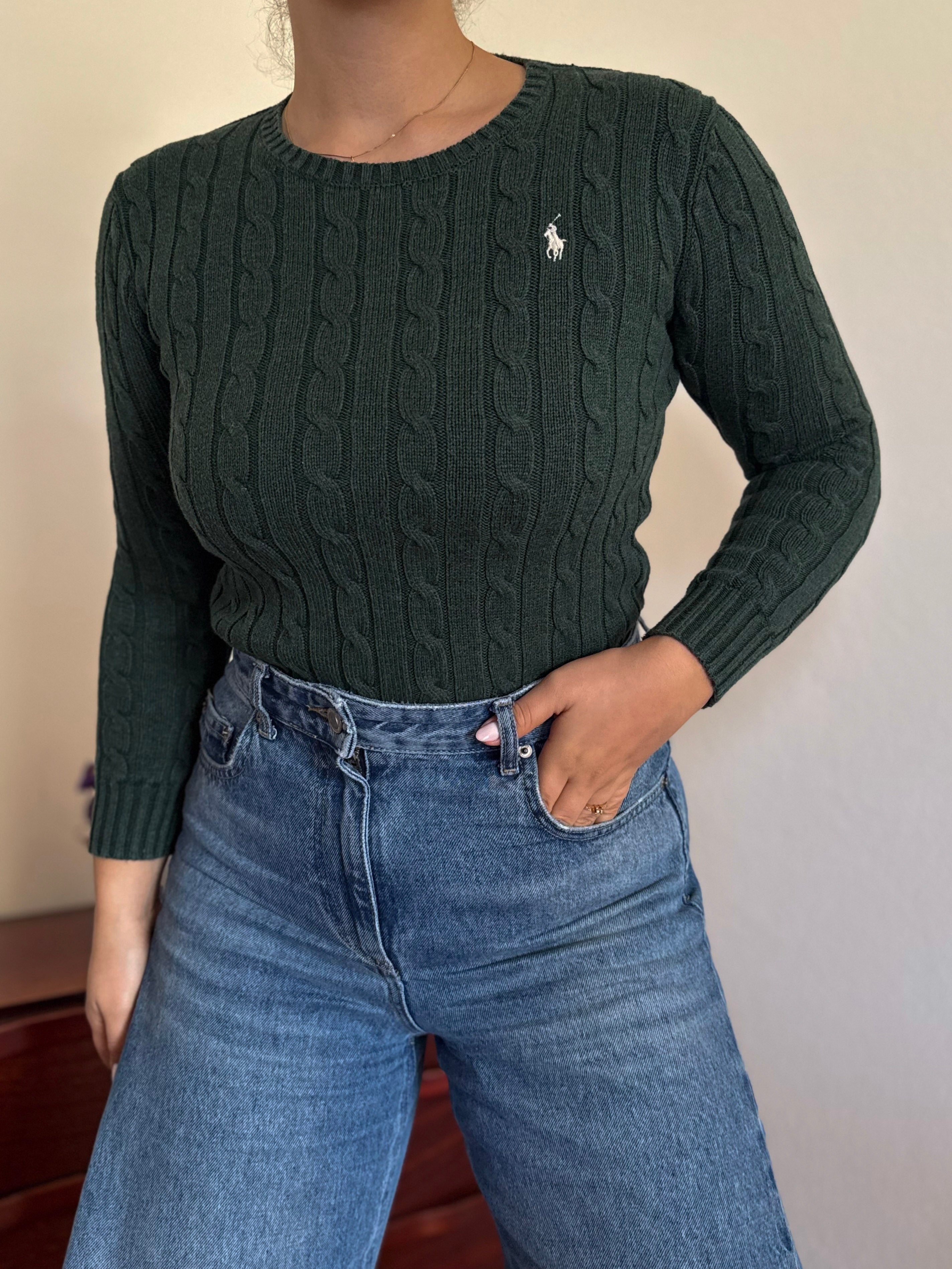 Polo Ralph Lauren Round Neck Cable Knit Sweater 100% Cotton