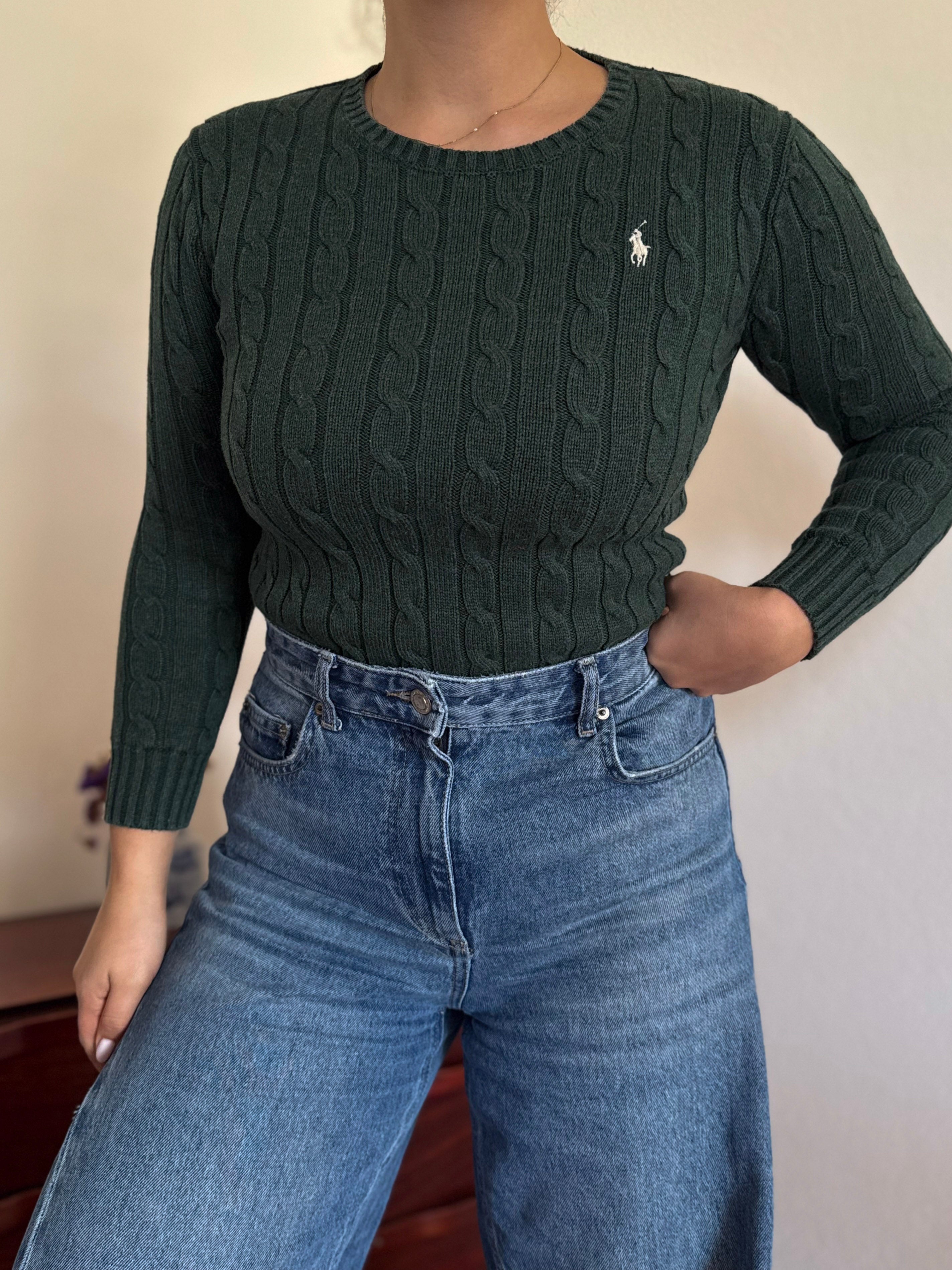 Polo Ralph Lauren Round Neck Cable Knit Sweater 100% Cotton