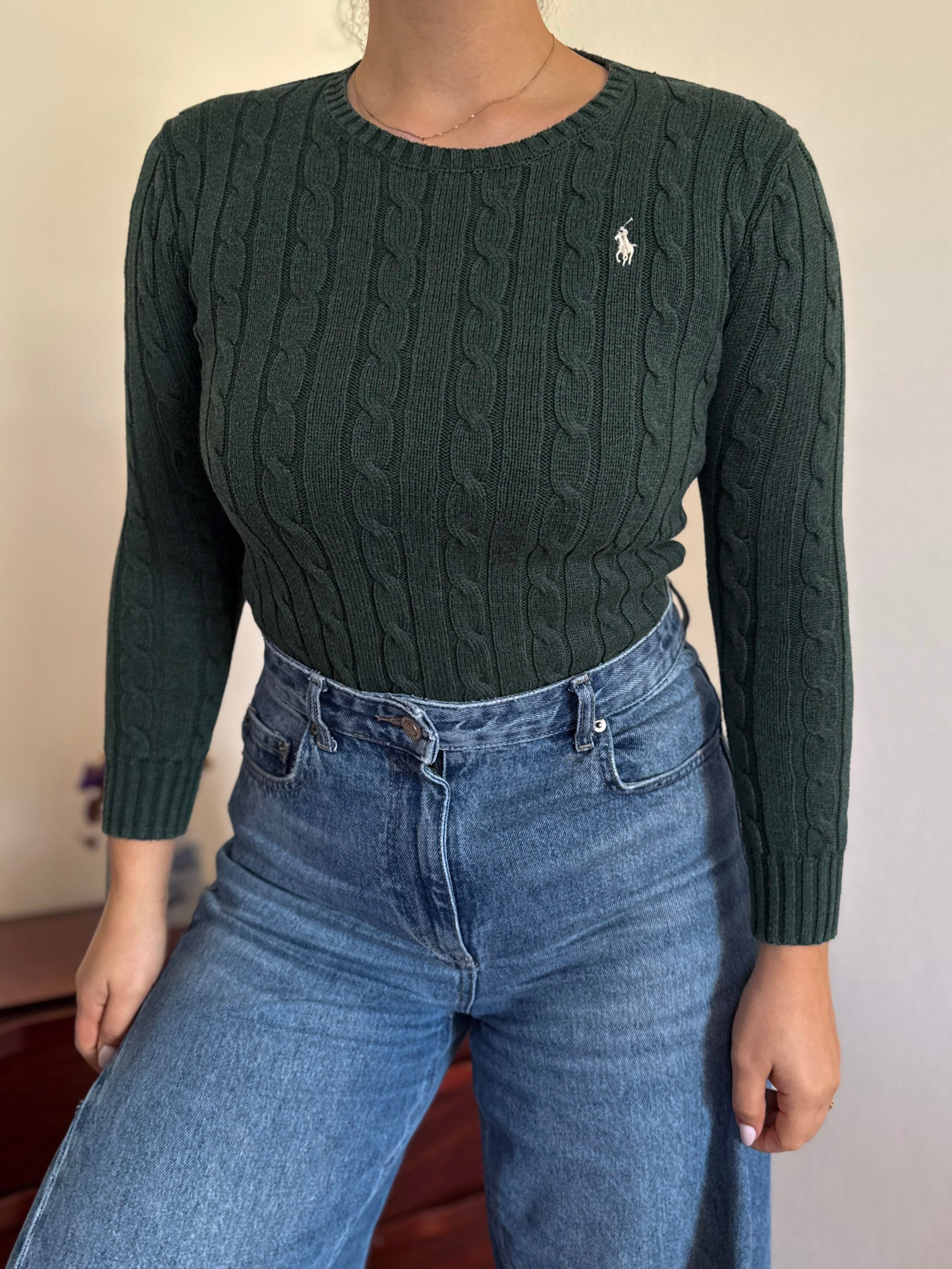 Polo Ralph Lauren Round Neck Cable Knit Sweater 100% Cotton