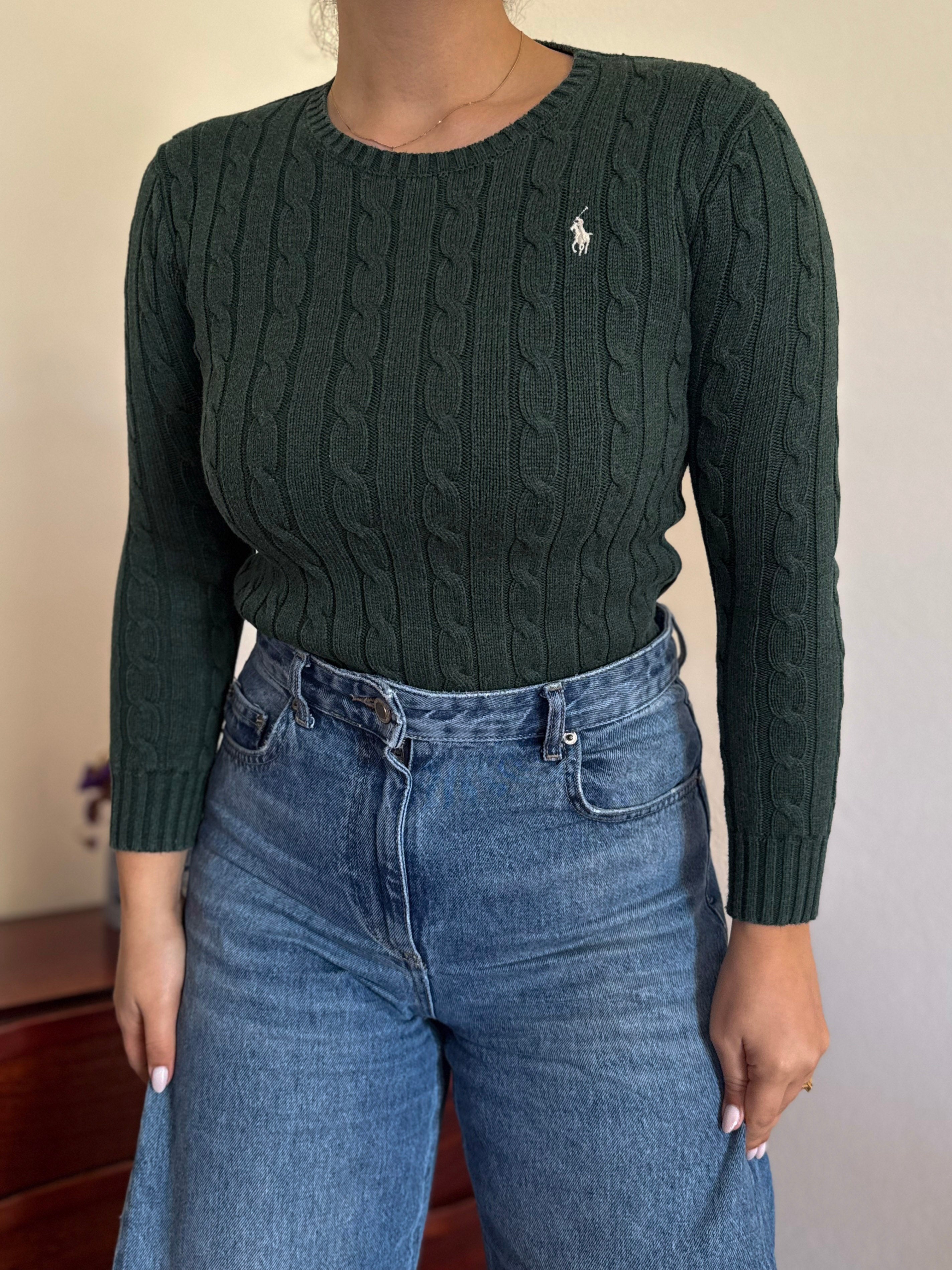 Polo Ralph Lauren Round Neck Cable Knit Sweater 100% Cotton