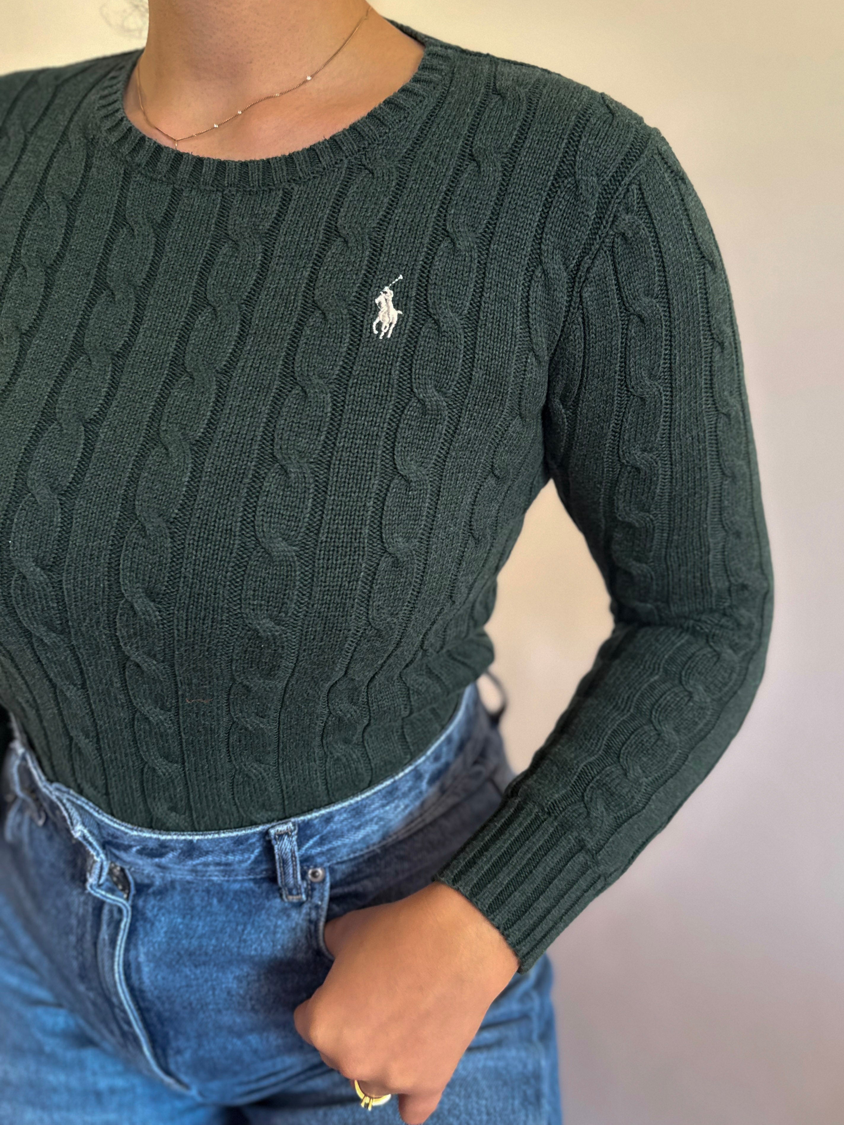 Polo Ralph Lauren Round Neck Cable Knit Sweater 100% Cotton