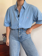 Ralph Lauren Shirt Classic Fit Plain Blue 100% Cotton