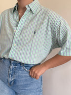 Polo Ralph Lauren Shirt Blake Fit Plaid Green 100% Cotton