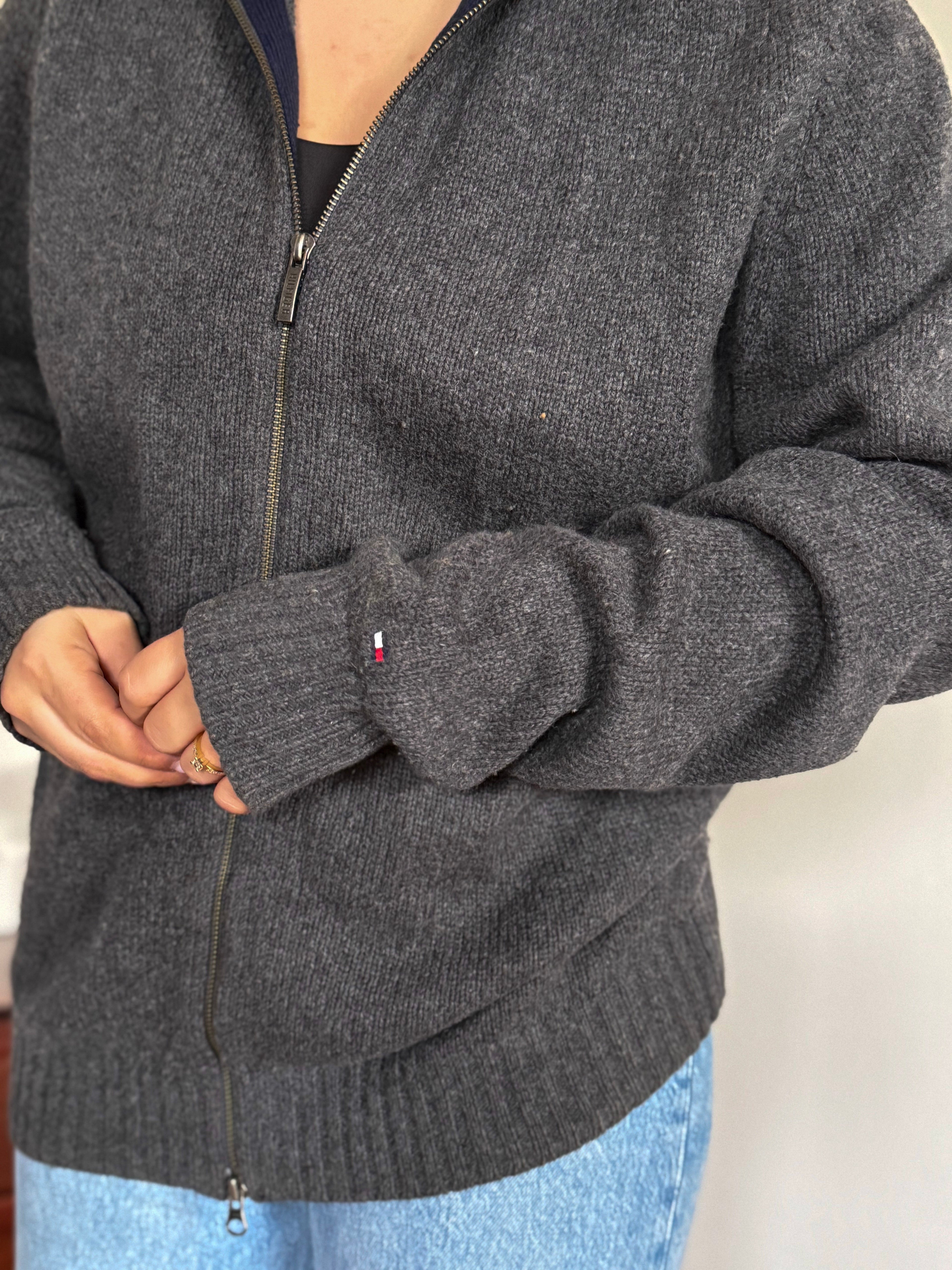 Tommy Hilfiger Full Zip Jumper 69% Cotton 31% Lambswool