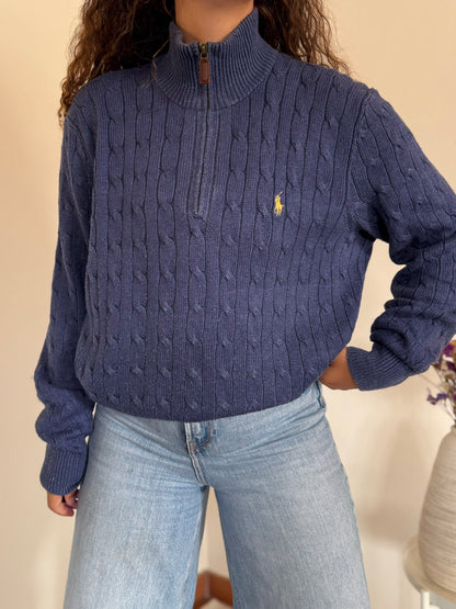 Camisola 1/4 zip neck cable knit Ralph Lauren