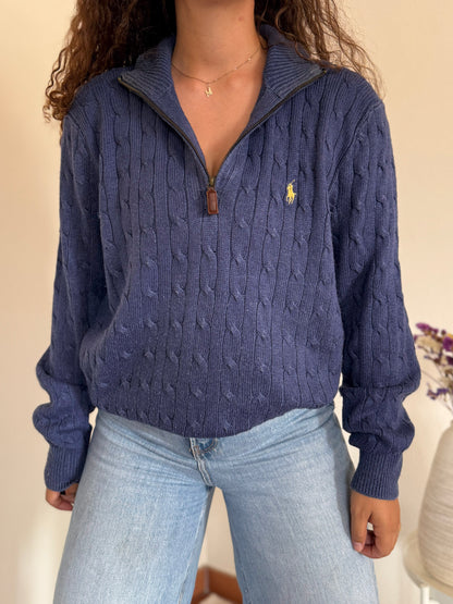 Camisola 1/4 zip neck cable knit Ralph Lauren