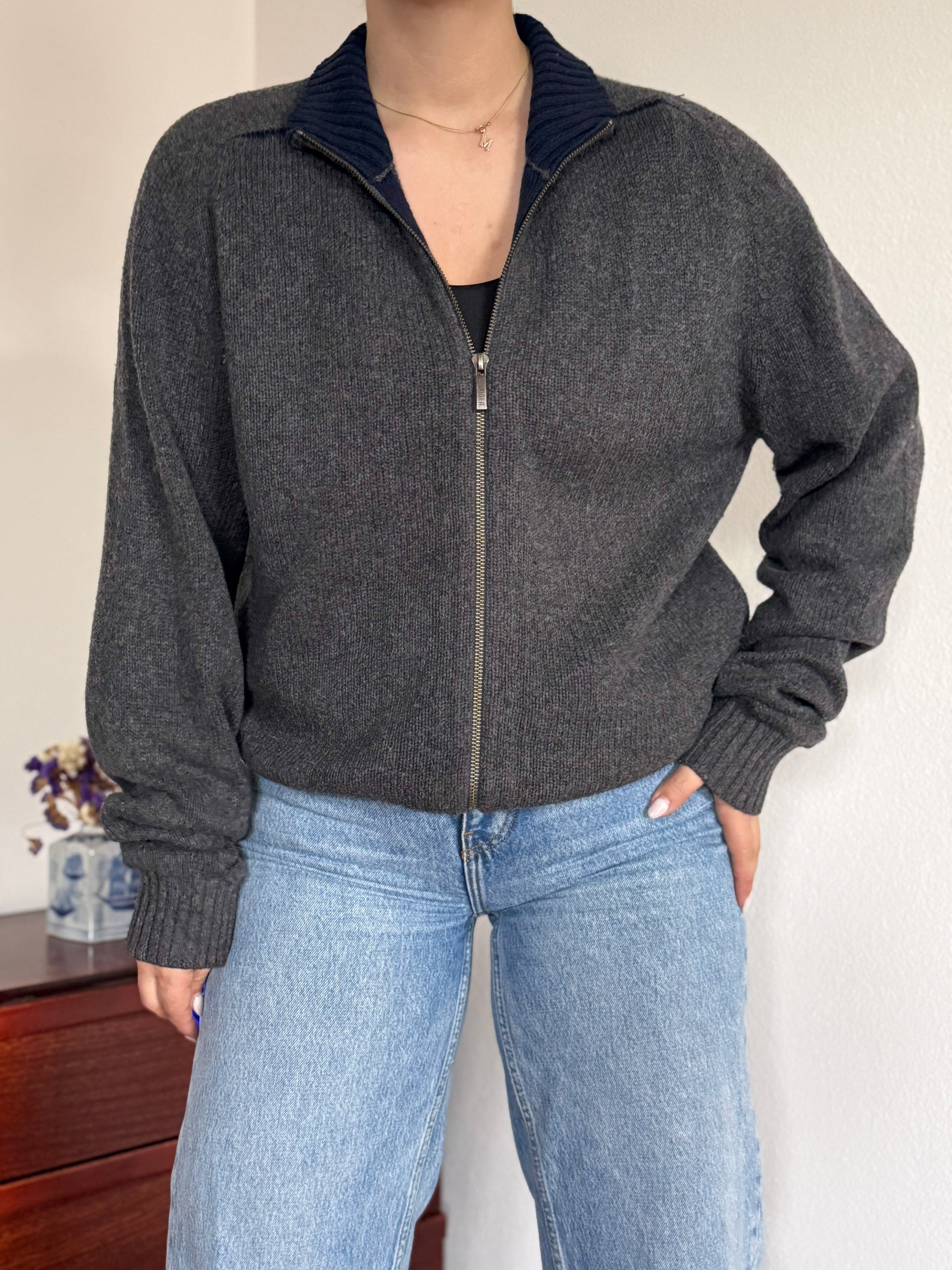 Tommy Hilfiger Full Zip Jumper 69% Cotton 31% Lambswool