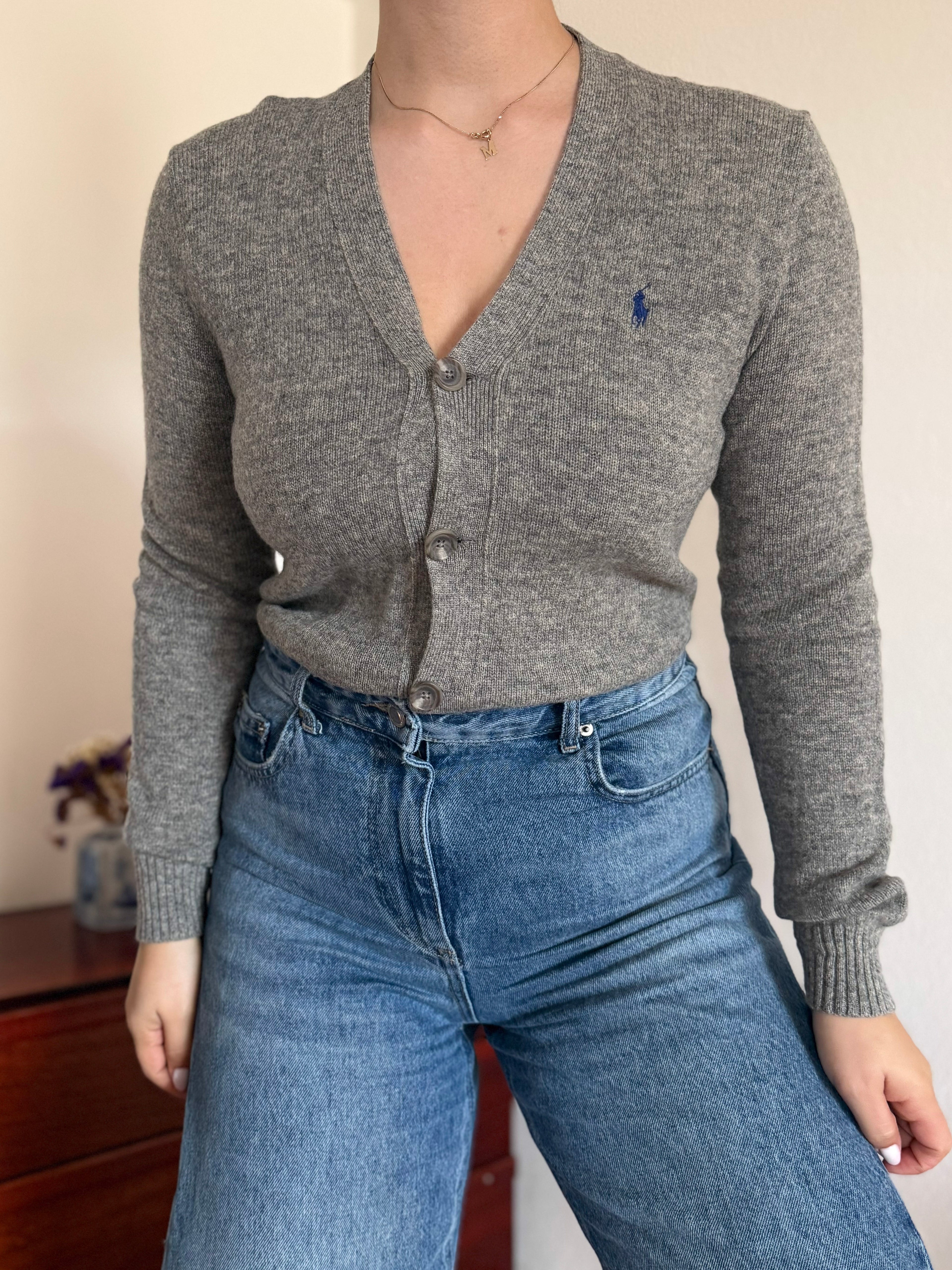 Polo Ralph Lauren V-Neck Cardigan 100% Lambswool