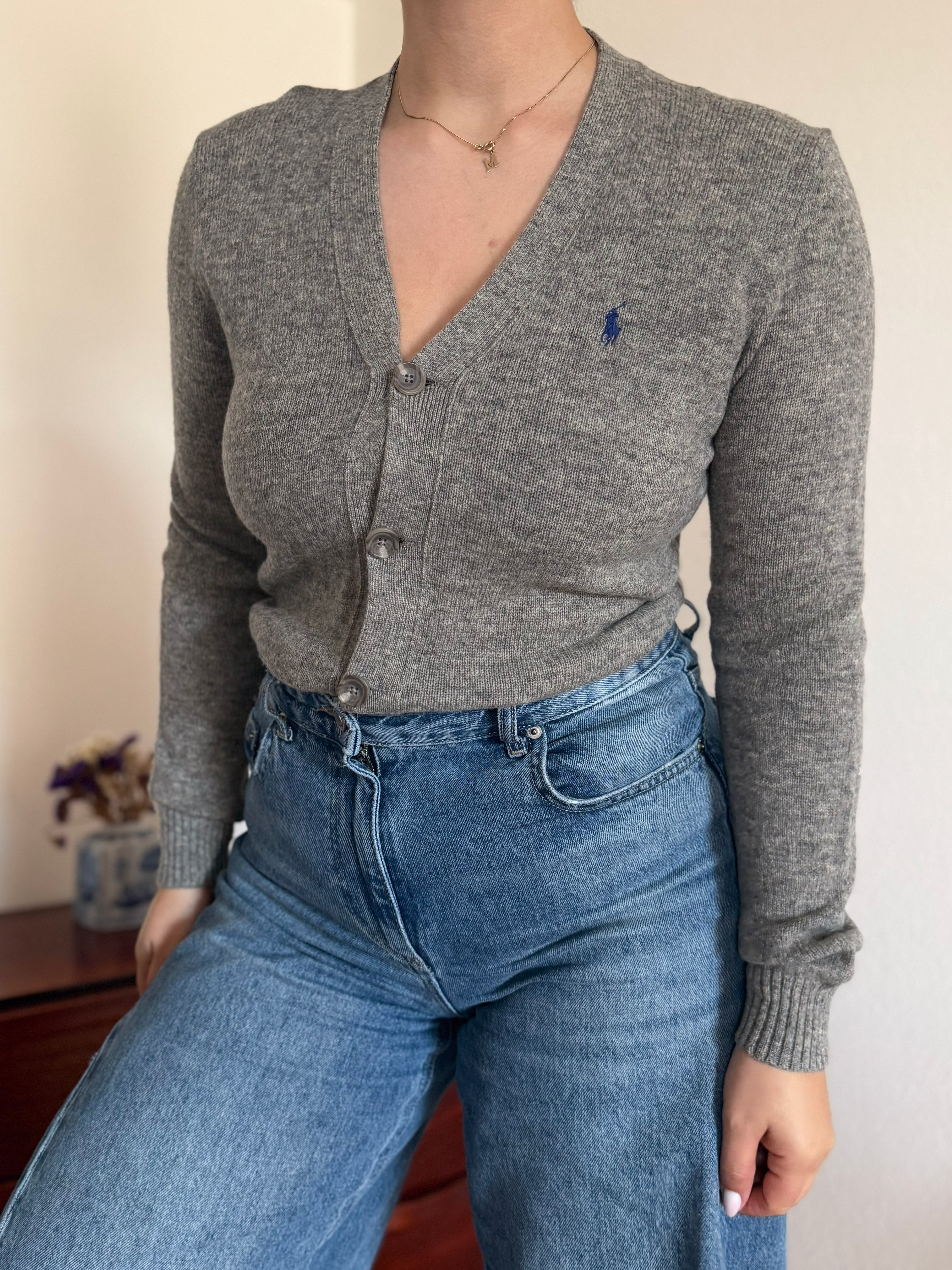 Polo Ralph Lauren V-Neck Cardigan 100% Lambswool