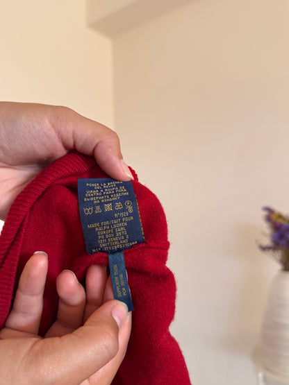 Ralph Lauren V-Neck Knit 100% Lã