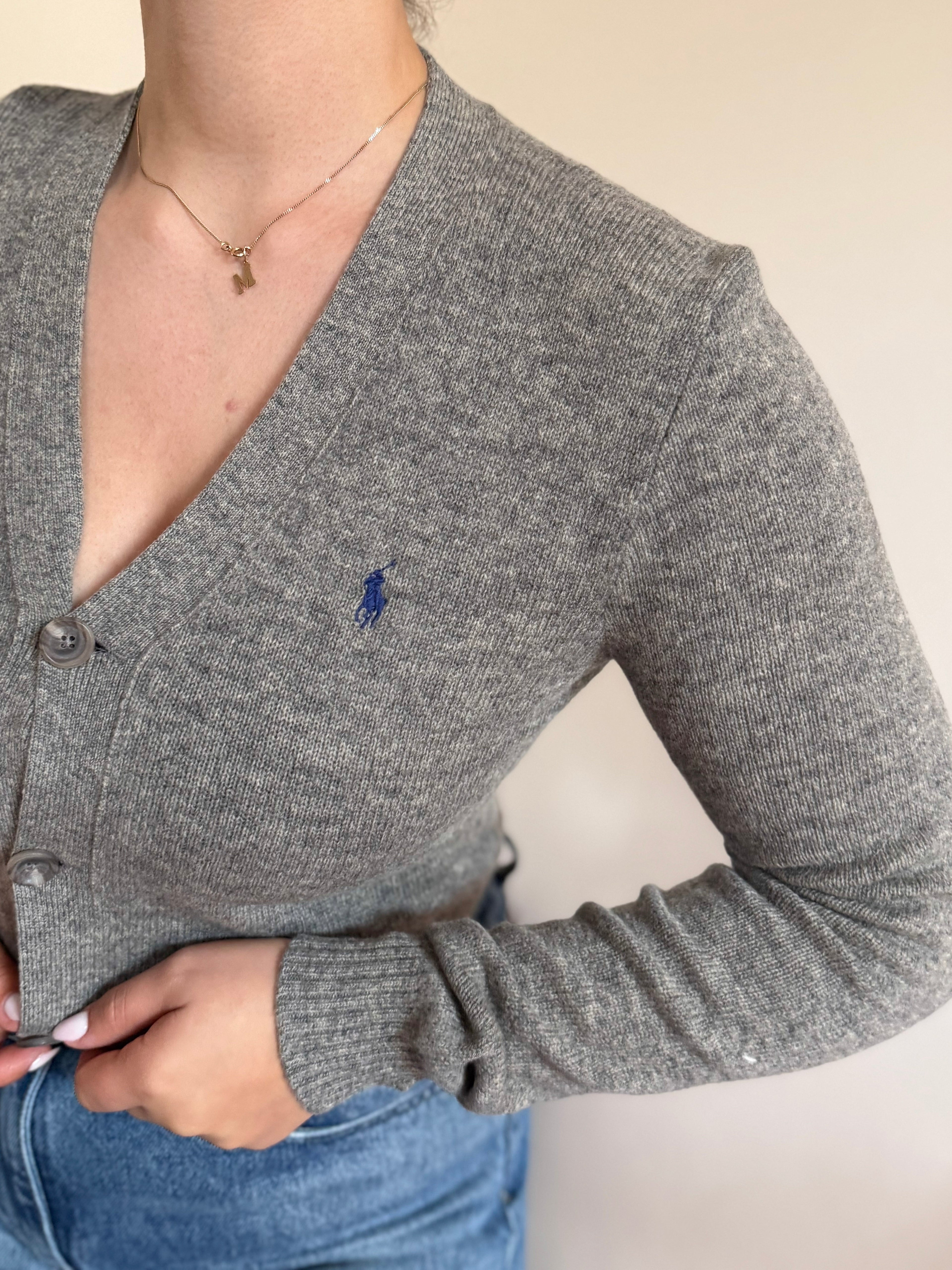 Polo Ralph Lauren V-Neck Cardigan 100% Lambswool