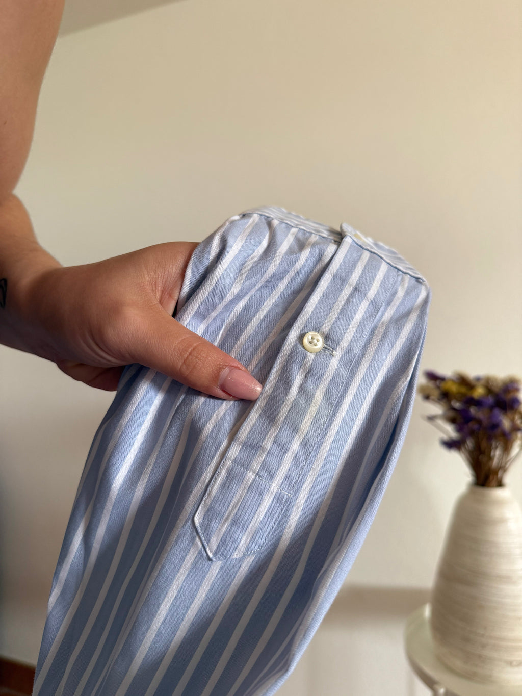 Polo Ralph Lauren Shirt Striped Blue 100% Cotton