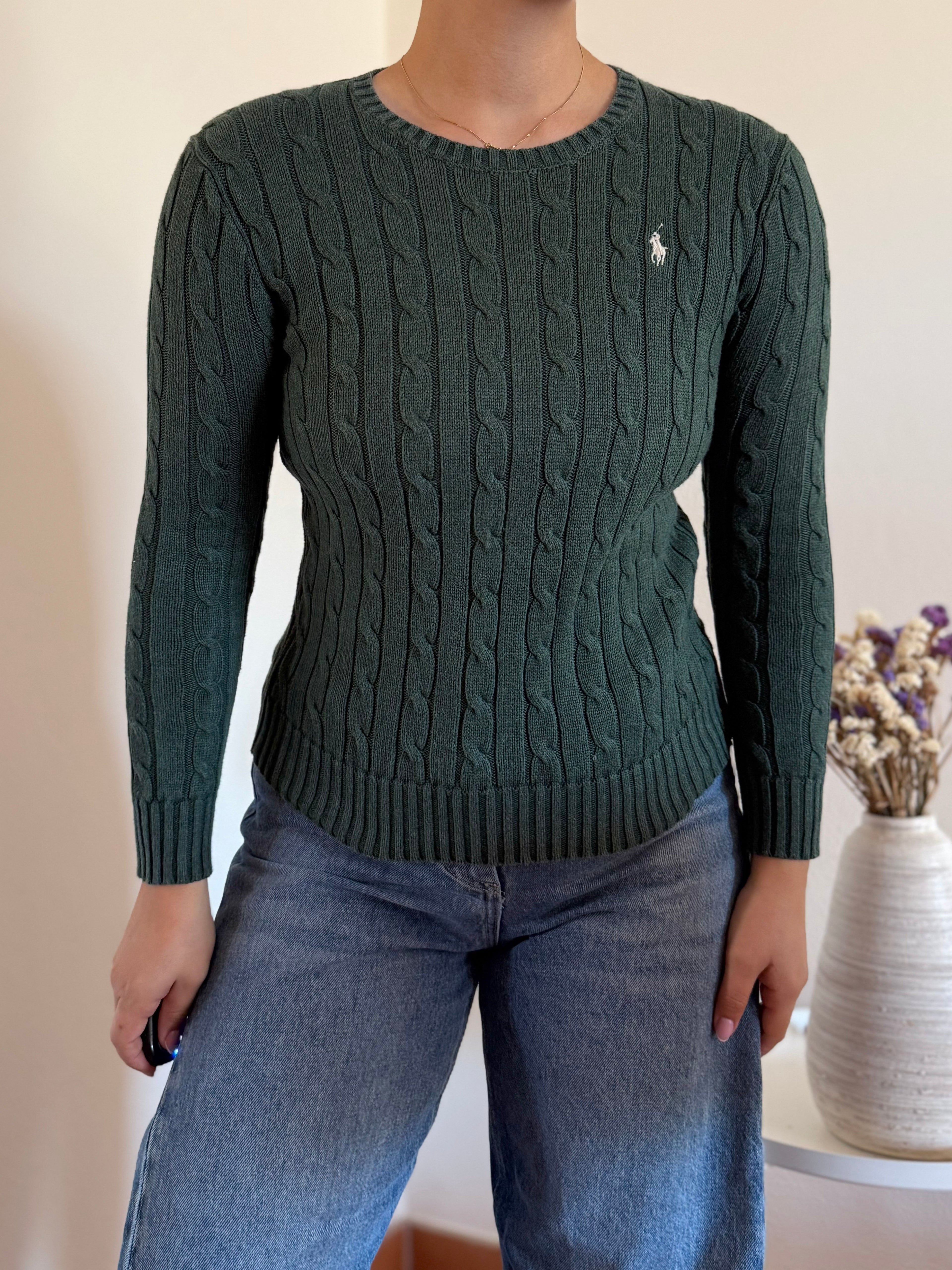 Ralph Lauren Cable Knit Round Neck Sweater