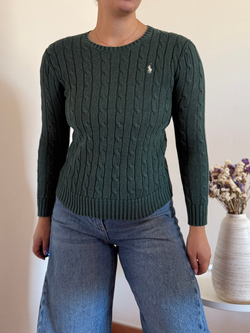 Ralph Lauren Cable Knit Round Neck Sweater