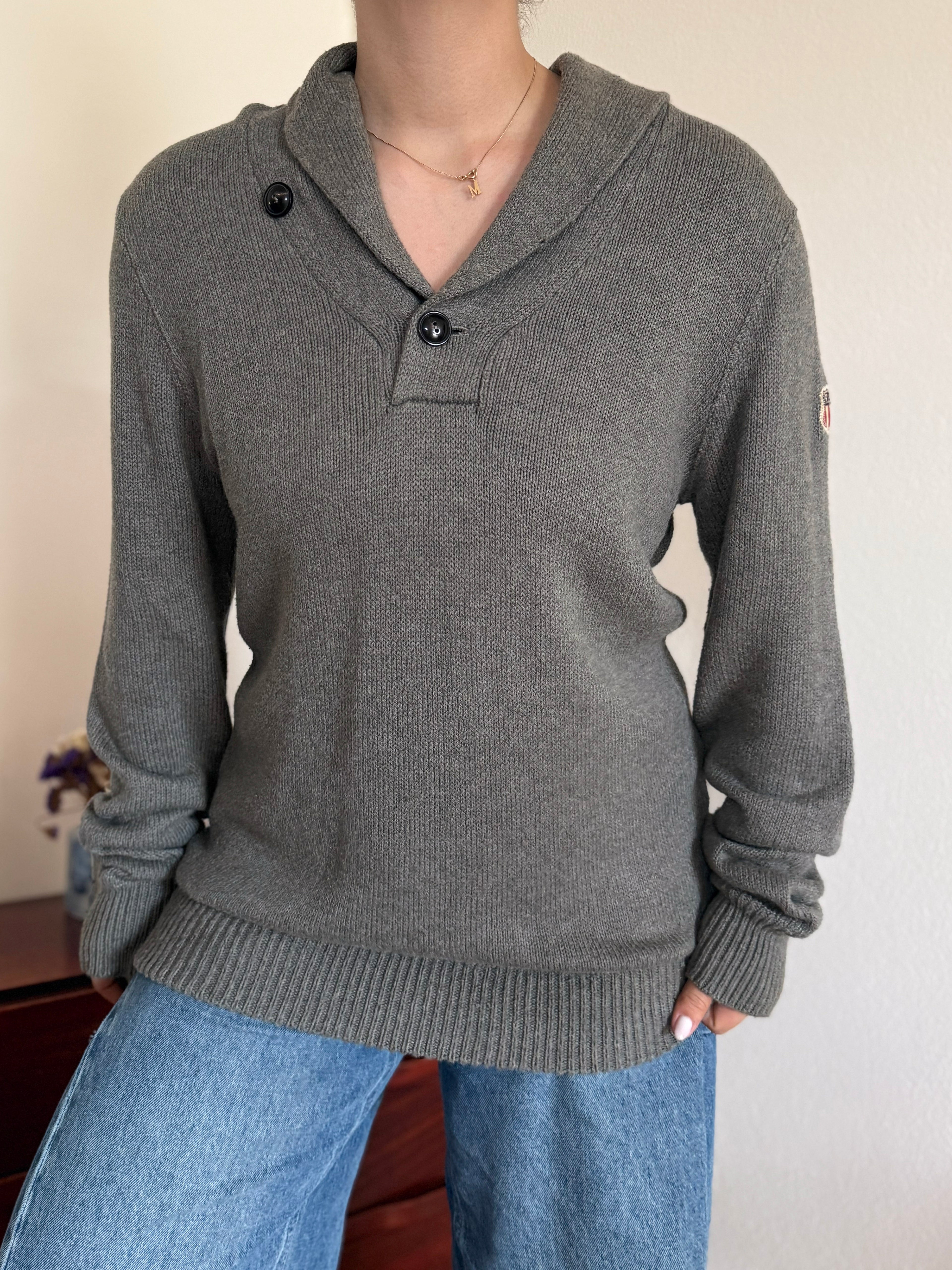 Ralph Lauren V-Neck Sweater 90% Cotton 10% Wool