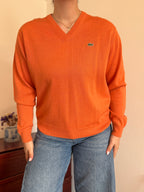 Lacoste V-Neck Knit Sweater 50% Wool 50% Acrylic