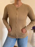 Ralph Lauren Round Neck Cable Knit Cardigan