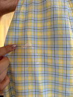Camisa Polo Ralph Lauren Xadrez Amarelo e Azul | Oversized Vintage Preppy
